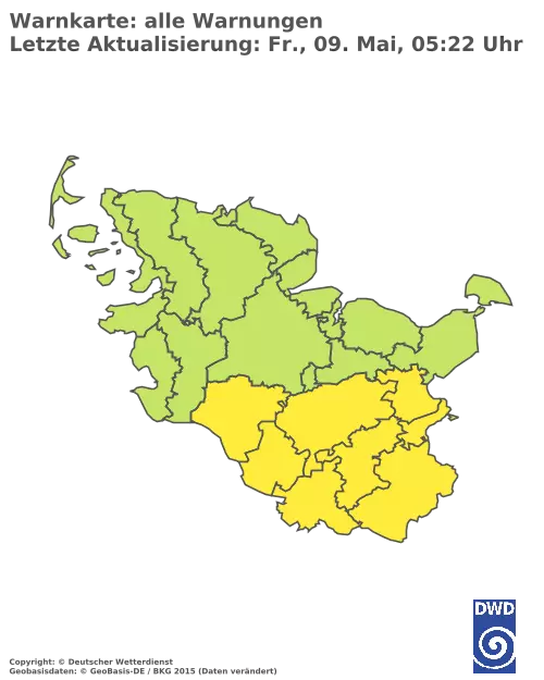Aktuelle Wetterwarnungen für  Herzogtum Lauenburg